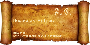 Hudacsek Vilmos névjegykártya