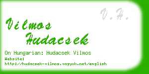 vilmos hudacsek business card